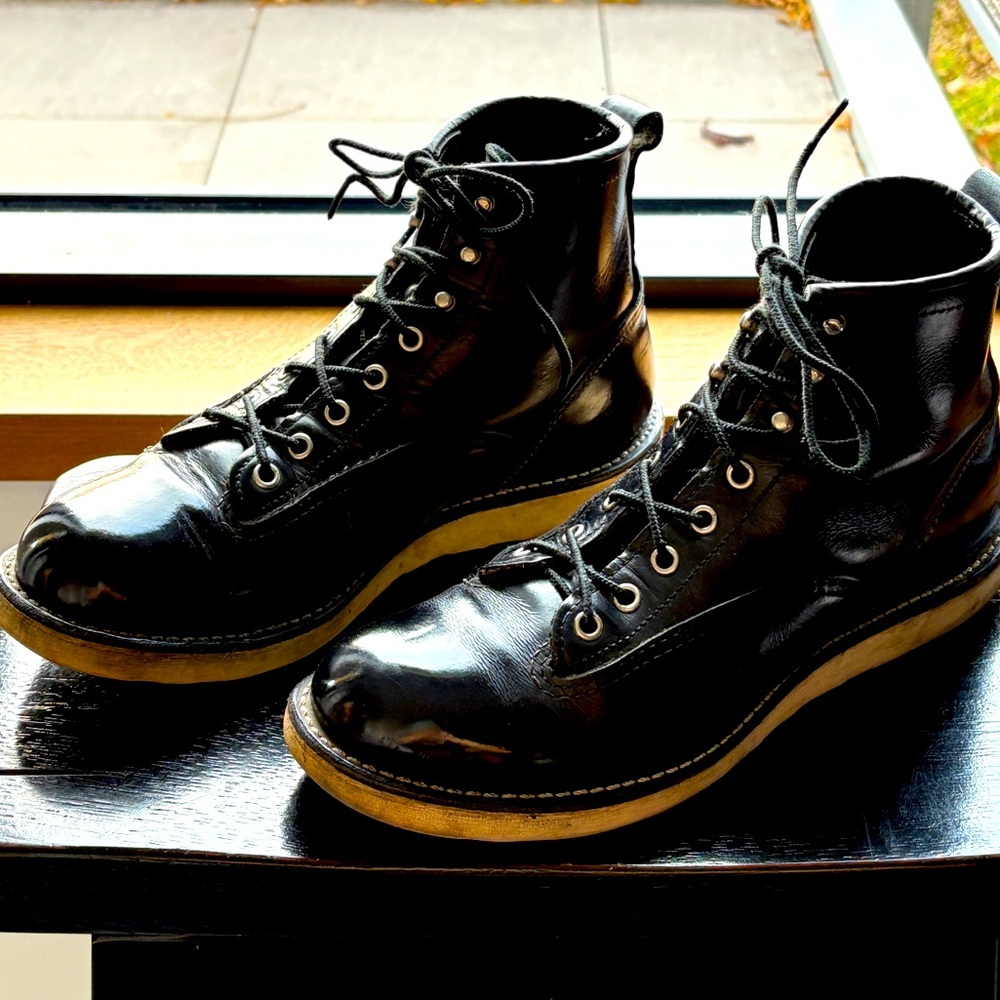 Red Wing Lineman  Black Boots 2913 Size 8D